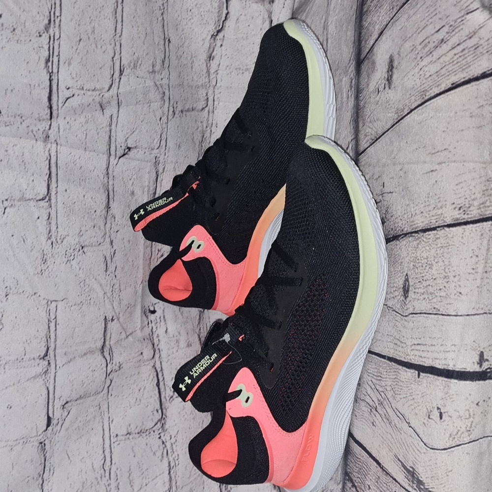 Women's Under Armour Flow Synchronicity Running Shoes 3024786-001 Black / Orange